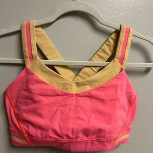 lululemon athletica Pink and Tan Sports Bra